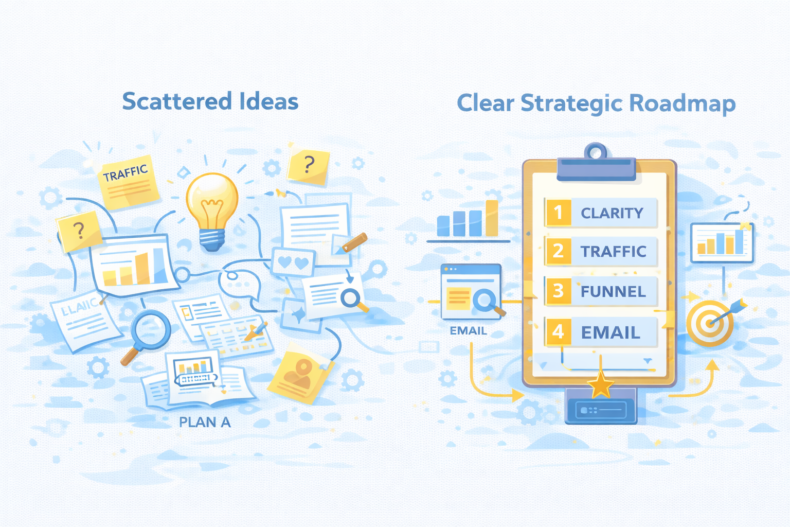 Scattered ideas vs a clear strategic roadmap
